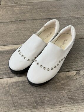Opening Ceremony White Slip-On Grommet Sneakers